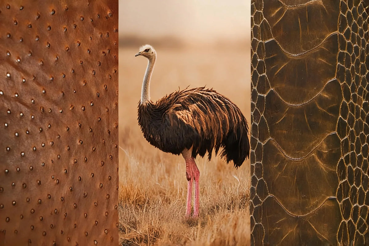 ostrich leather banner